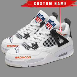 Denver Broncos Personalized AJ4 Sneaker BG281