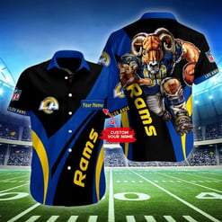 Los Angeles Rams Personalized Button Shirt BB415