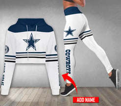 Dallas Cowboys Personalized Combo Croptop Hoodie And Leggings AZCLG080+AZC2CHD080