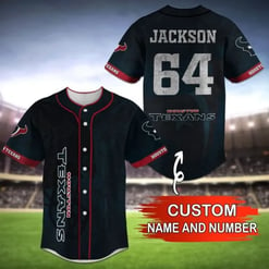 Houston Texans Personalized Baseball Jersey BG96