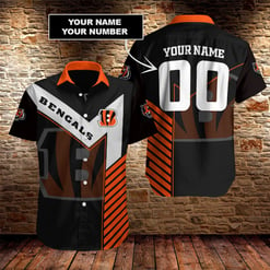 Cincinnati Bengals Personalized Button Shirt BG608