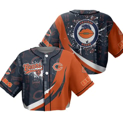 Chicago Bears Crop Top Baseball Jersey 109