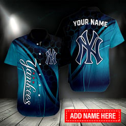 New York Yankees Personalized Button Shirt BB007