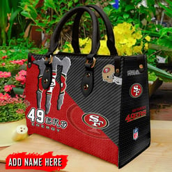 San Francisco 49ers Personalized Leather Hand Bag BBLTHB721