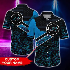 Carolina Panthers Personalized Button Shirt and T-shirt BG163