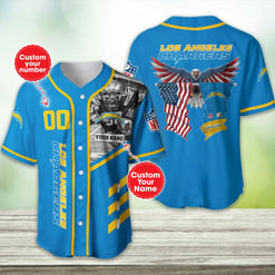 Los Angeles Chargers Personalized Baseball Jersey BG405