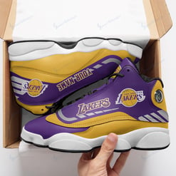 Los Angeles Lakers Personalized AJD13 Sneakers BG22