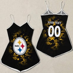 Pittsburgh Steelers Romper Women Romper Jumpsuit 3D Printed S018