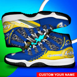 Los Angeles Rams Personalized AJD11 Sneakers BG167