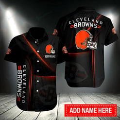 Cleveland Browns Personalized Button Shirt BB061