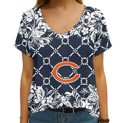 Chicago Bears V-neck Women T-shirt