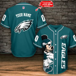 Philadelphia Eagles Personalized Baseball Jersey BG462