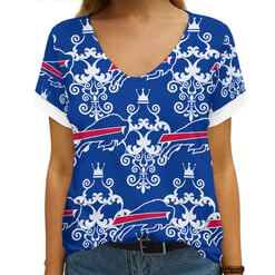 Buffalo Bills Summer V-neck Women T-shirt