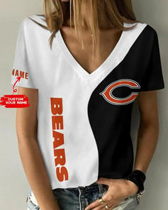 Chicago Bears Personalized V-neck Women T-shirt BG515