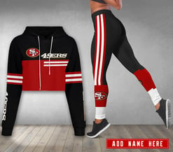 San Francisco 49ers Personalized Combo Croptop Hoodie And Leggings AZCLG065+AZC2CHD065