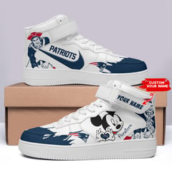 New England Patriots Personalized High AF1 Sneakers BG15