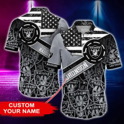 Las Vegas Raiders Personalized Button Shirt and T-shirt BG175