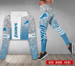 Detroit Lions Personalized Combo Croptop Hoodie And Leggings AZCLG108+AZC2CHD108