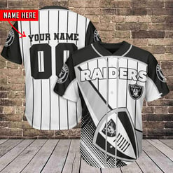 Las Vegas Raiders Personalized Baseball Jersey BG997