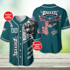 Philadelphia Eagles Personalized Baseball Jersey BG413