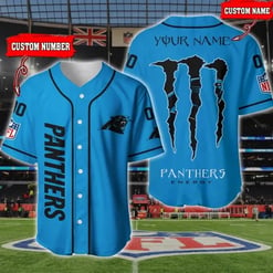 Carolina Panthers Personalized Baseball Jersey BG194