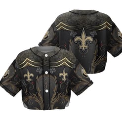 New Orleans Saints Crop Top Baseball Jersey 30