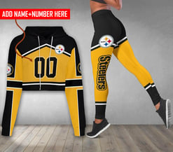 Pittsburgh Steelers Personalized Combo Croptop Hoodie And Leggings AZCLG126+AZC2CHD126