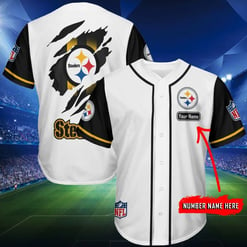 Pittsburgh Steelers Personalized Baseball Jersey Shirt 180