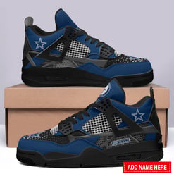 Dallas Cowboys Personalized AJ4 Sneaker BG265