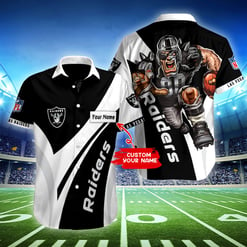 Las Vegas Raiders Personalized Button Shirt BB414