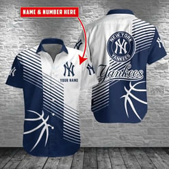 New York Yankees Personalized Button Shirt BG775