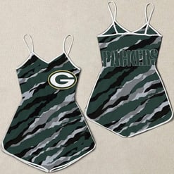 Green Bay Packers Women Romper Jumpsuit 3D Printed S041