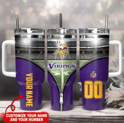 Minnesota Vikings Personalized Limited Edition Sport Fan Gift 40oz Tumbler AZC40OZT131