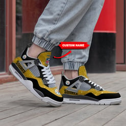 Pittsburgh Steelers Personalized AJ4 Sneaker BG171