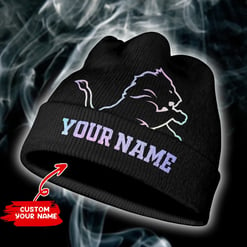 Detroit Lions Personalized Wool Beanie BGWBH201