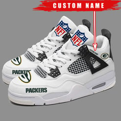 Green Bay Packers Personalized AJ4 Sneaker BG283