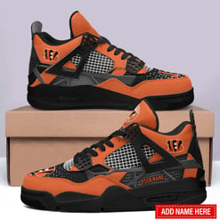 Cincinnati Bengals Personalized AJ4 Sneaker BG262