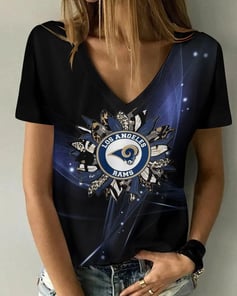 Los Angeles Rams V-neck Women T-shirt BG497