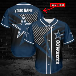 Dallas Cowboys Personalized Baseball Jersey BG992