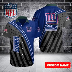 New York Giants Personalized Button Shirt BB703