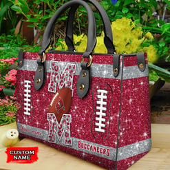 Tampa Bay Buccaneers Personalized Leather Hand Bag BBLTHB597