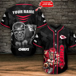 Kansas City Chiefs Personalized Baseball Jersey BG384