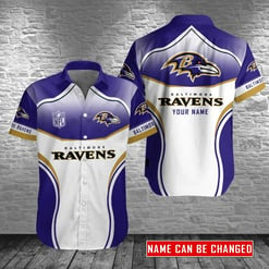 Baltimore Ravens Personalized Button Shirt BB1026