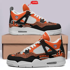 Cincinnati Bengals Personalized AJ4 Sneaker BGAJ4S351