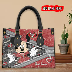 San Francisco 49ers Personalized Leather Hand Bag BBLTHB677