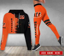 Cincinnati Bengals Personalized Combo Croptop Hoodie And Leggings AZCLG057+AZC2CHD057