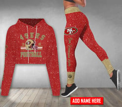 San Francisco 49ers Personalized Combo Croptop Hoodie And Leggings AZCLG043+AZC2CHD043