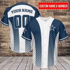 Dallas Cowboys Personalized Baseball Jersey BG443