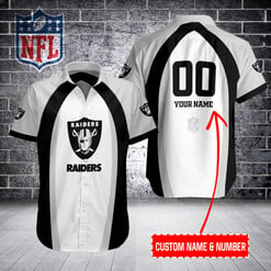 Las Vegas Raiders Personalized Button Shirt BB481