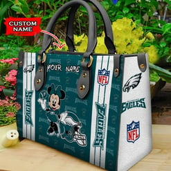 Philadelphia Eagles Personalized Leather Hand Bag BBLTHB529